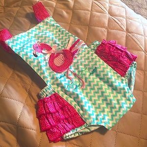Indigo Souls (Kids) NWT 3mos flamingo bathing suit